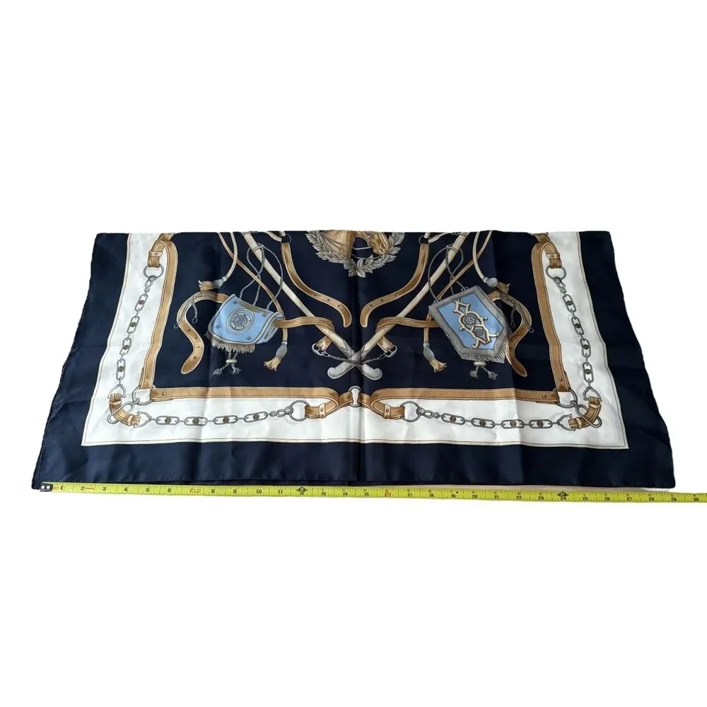 Vtg Equestrian Scarf 30
